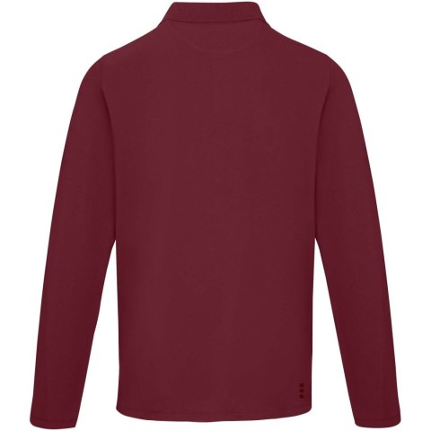 Męskie polo Calgary z długim rękawem 180 g/m² głęboki bordowy (38086223)