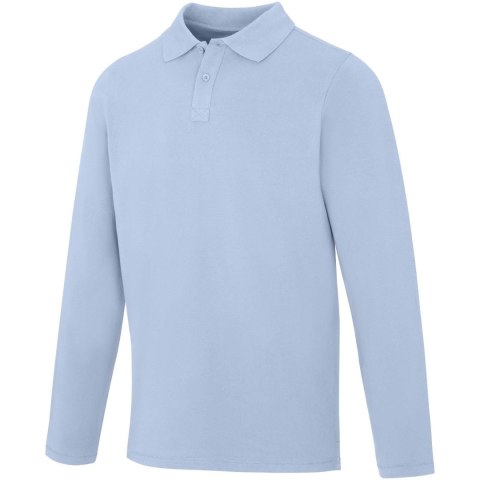 Męskie polo Calgary z długim rękawem 180 g/m² niebieski mgła (38086500)