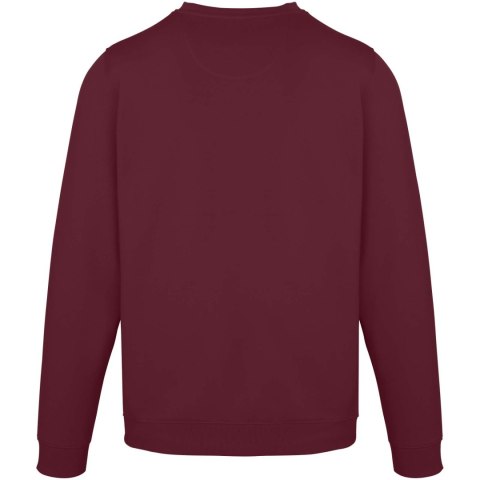 Jasper organiczna bluza unisex z recyklingu o gramaturze 280 g/m² z okrągłym dekoltem i certyfikatem OCS głęboki bordowy (395612
