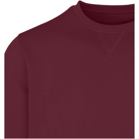 Jasper organiczna bluza unisex z recyklingu o gramaturze 280 g/m² z okrągłym dekoltem i certyfikatem OCS głęboki bordowy (395612