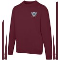 Jasper organiczna bluza unisex z recyklingu o gramaturze 280 g/m² z okrągłym dekoltem i certyfikatem OCS głęboki bordowy (395612