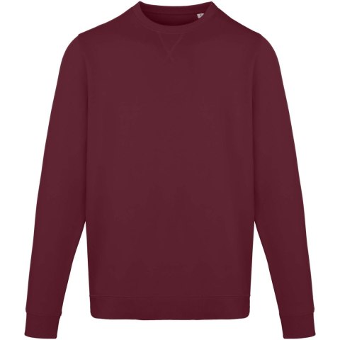 Jasper organiczna bluza unisex z recyklingu o gramaturze 280 g/m² z okrągłym dekoltem i certyfikatem OCS głęboki bordowy (395612