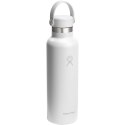 Hydro Flask Standard Mouth 621 ml - termoizolowana butelka na wodę ze stali nierdzewnej, z pokrywką ze słomką. biały (10098901)
