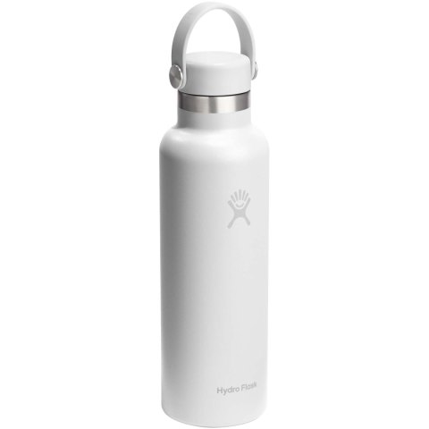 Hydro Flask Standard Mouth 621 ml - termoizolowana butelka na wodę ze stali nierdzewnej, z pokrywką ze słomką. biały (10098901)