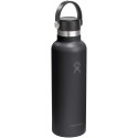 Hydro Flask Standard Mouth 621 ml - termoizolowana butelka na wodę ze stali nierdzewnej, z pokrywką ze słomką. czarny (10098990)