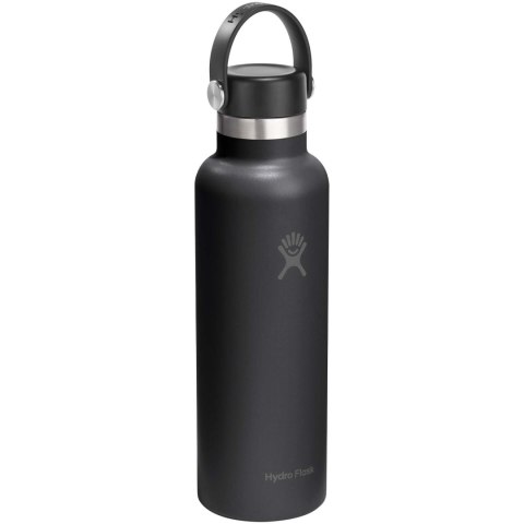 Hydro Flask Standard Mouth 621 ml - termoizolowana butelka na wodę ze stali nierdzewnej, z pokrywką ze słomką. czarny (10098990)