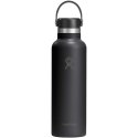 Hydro Flask Standard Mouth 621 ml - termoizolowana butelka na wodę ze stali nierdzewnej, z pokrywką ze słomką. czarny (10098990)
