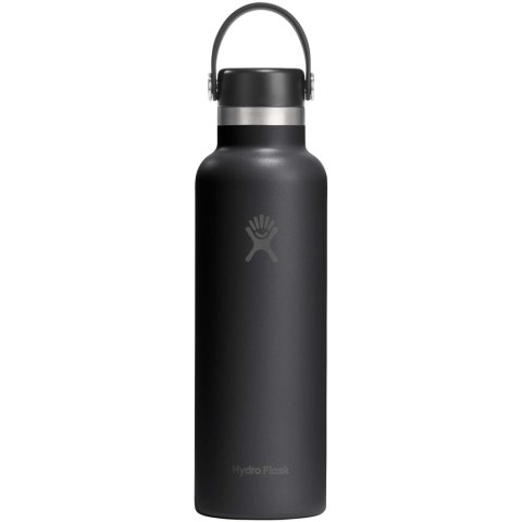Hydro Flask Standard Mouth 621 ml - termoizolowana butelka na wodę ze stali nierdzewnej, z pokrywką ze słomką. czarny (10098990)
