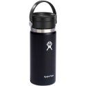 Kubek termiczny Hydro Flask Wide Mouth 473 ml ze stali nierdzewnej, z izolacją termiczną i pokrywką Flex Sip™ czarny (10098890)