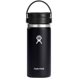 Kubek termiczny Hydro Flask Wide Mouth 473 ml ze stali nierdzewnej, z izolacją termiczną i pokrywką Flex Sip™ czarny (10098890)