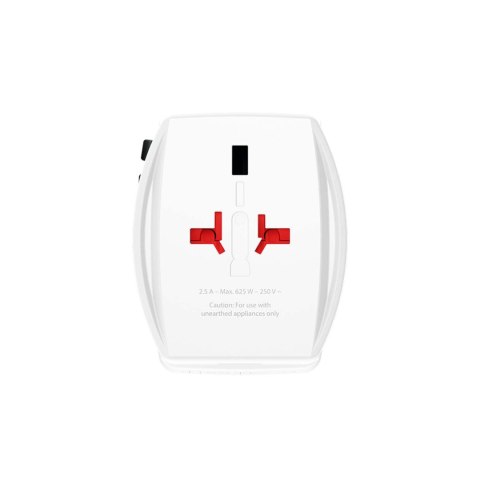 SKROSS® MUV AC65PD - uniwersalna przejściówka z kablem USB-C biały (12462001)
