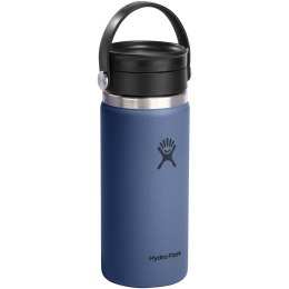 Kubek termiczny Hydro Flask Wide Mouth 473 ml ze stali nierdzewnej, z izolacją termiczną i pokrywką Flex Sip™ środkowy niebieski