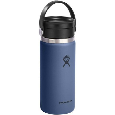 Kubek termiczny Hydro Flask Wide Mouth 473 ml ze stali nierdzewnej, z izolacją termiczną i pokrywką Flex Sip™ środkowy niebieski