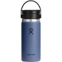 Kubek termiczny Hydro Flask Wide Mouth 473 ml ze stali nierdzewnej, z izolacją termiczną i pokrywką Flex Sip™ środkowy niebieski