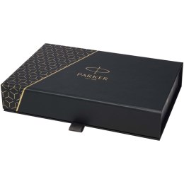 Parker IM Essentials - elegancki zestaw piśmienniczy: pióro i długopis, kolor srebrny czarny (10801590)