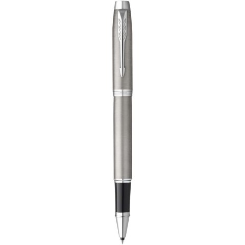 Parker IM Essentials - elegancki zestaw piśmienniczy: pióro i długopis, kolor srebrny czarny (10801590)