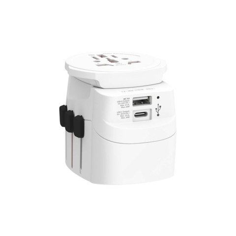 SKROSS® PRO Light USB AC30PD - uniwersalna przejściówka do urządzeń elektrycznych biały (12461501)