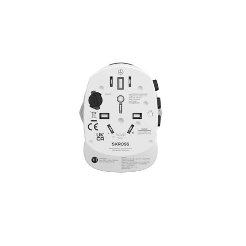SKROSS® PRO Light USB AC30PD - uniwersalna przejściówka do urządzeń elektrycznych biały (12461501)
