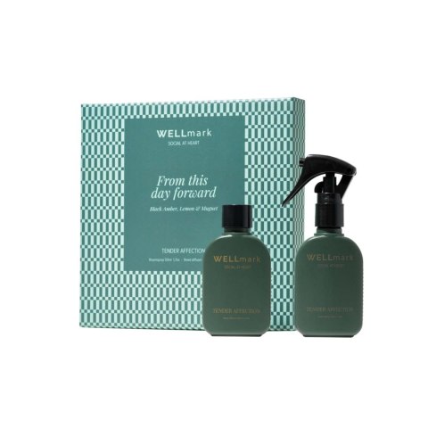 Zestaw upominkowy Wellmark Tender Affection: spray do pomieszczeń 50 ml i dyfuzor 50 ml zielony błysk (12464364)