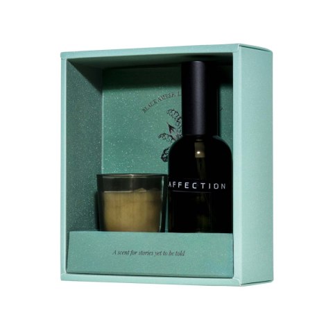 Zestaw upominkowy Wellmark: spray do wnętrz 100 ml i świeca Tender Affection 70 ml zielony błysk (12643864)