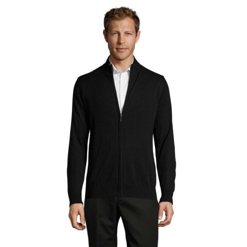GORDON MEN ZIPPED CARDIGAN Czarny / Czarny opal 3XL (S00548-BK-3XL)