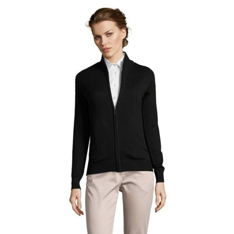 GORDON WOMEN ZIP CARDIGAN Czarny / Czarny opal M (S00550-BK-M)