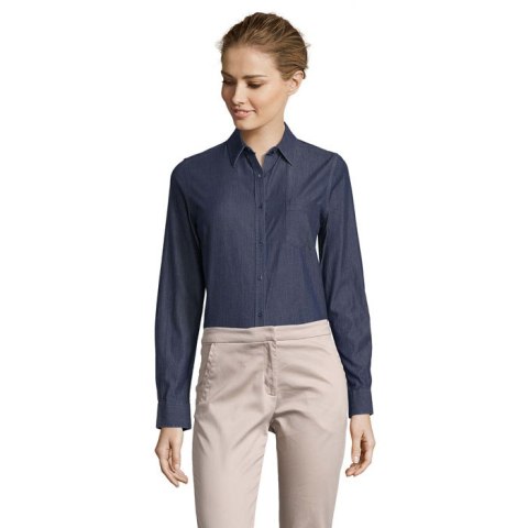 BARRY WOMEN DENIM SHIRT brut denim L (S02101-EV-L)