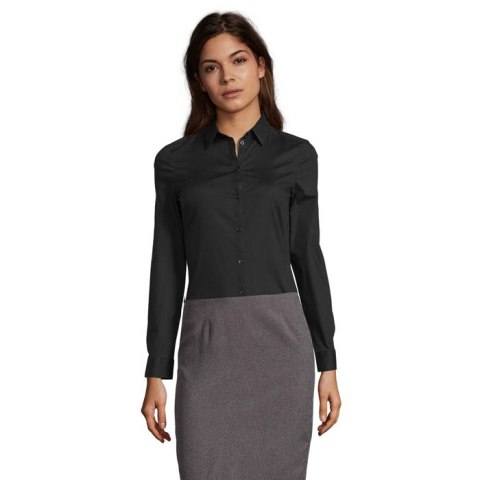 BLAKE WOMEN STRETCH SHIRT Czarny / Czarny opal XL (S01427-BK-XL)