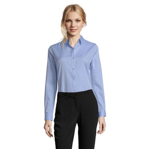 BRODY WOMEN HERINGBON SHIRT Błękitny S (S02103-SK-S)