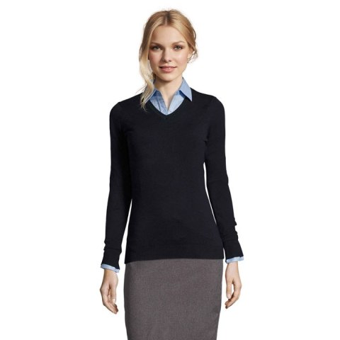 GLORY WOMEN V-NECK SWEATER French Navy S (S01711-FN-S)