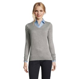 GLORY WOMEN V-NECK SWEATER szary melanż XL (S01711-GM-XL)