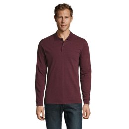PERFECT LSL MEN POLO 180 melanż czerwonobrunatny 4XL (S02087-HX-4XL)