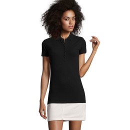 PHOENIX WOMEN ELASTANE POLO Czarny / Czarny opal L (S01709-BK-L)