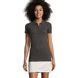 PHOENIX WOMEN ELASTANE POLO charcoal melange S (S01709-CE-S)