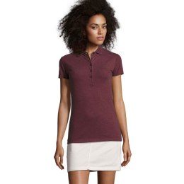 PHOENIX WOMEN ELASTANE POLO melanż czerwonobrunatny XL (S01709-HX-XL)