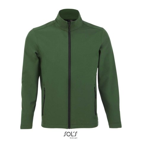 RACE MEN SOFTSHELL ZIP Ciemno-zielony M (S01195-BO-M)