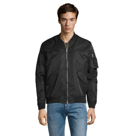 REBEL UNISEX FASHION BOMBER Czarny / Czarny opal XS (S01616-BK-XS)