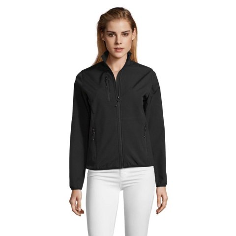 RADIAN WOMEN SOFTSHELL Czarny / Czarny opal XXL (S03107-BK-XXL)