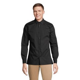BAILEY MEN POPLIN SHIRT Czarny / Czarny opal 5XL (S04770-BK-5XL)