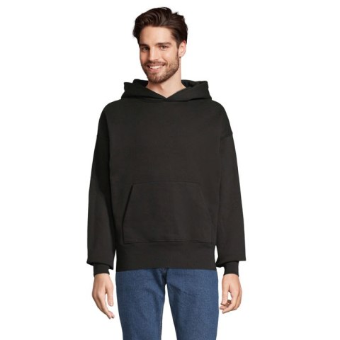 ORIGIN UNISEX HOODED SWEAT Czarny / Czarny opal XL (S03991-BK-XL)