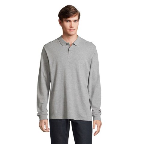 PLANET LSL POLO ORGANIC grey melange 4XL (S04241-GY-4XL)