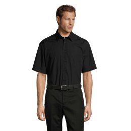 BRISTOL POPLIN MEN SHIRT Czarny / Czarny opal XXL (S16050-BK-XXL)