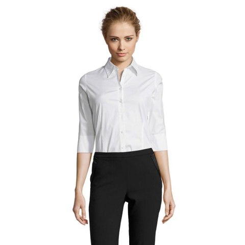 EFFECT STRETCH WOMEN SHIRT Biały S (S17010-WH-S)