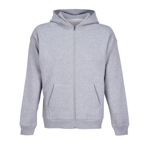 JELO UNISEX FULL-ZIP HOODIE grey melange XXL (S04818-GY-XXL)
