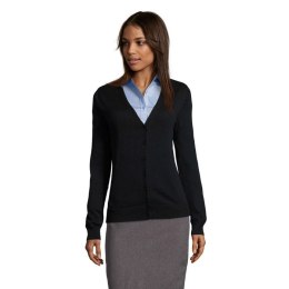 GOLDEN WOMEN V NECK CARDIGA Czarny / Czarny opal S (S90012-BK-S)