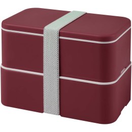 MIYO POP dwupoziomowe pudełko śniadaniowe 700+700 ml burgundowy (21077922)