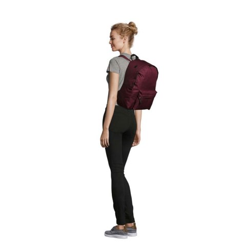 RIDER POLYESTER RUCKSACK Burgundy M (S70100-BG-M)