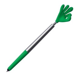 Długopis plastikowy CrisMa Smile Hand kolor Zielony