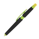 Długopis plastikowy do ekranów dotykowych z zakreślaczem kolor Jasnozielony