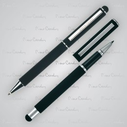 Zestaw piśmienny długopis i pióro kulkowe soft touch CLAUDIE kolor Czarny